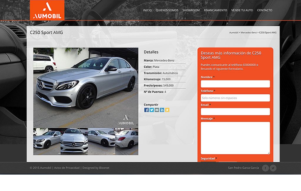 paginas web para carros