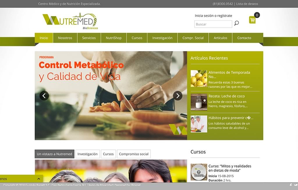 sitio web para nutriologos