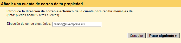 Configurar cuenta de correo externo Gmail
