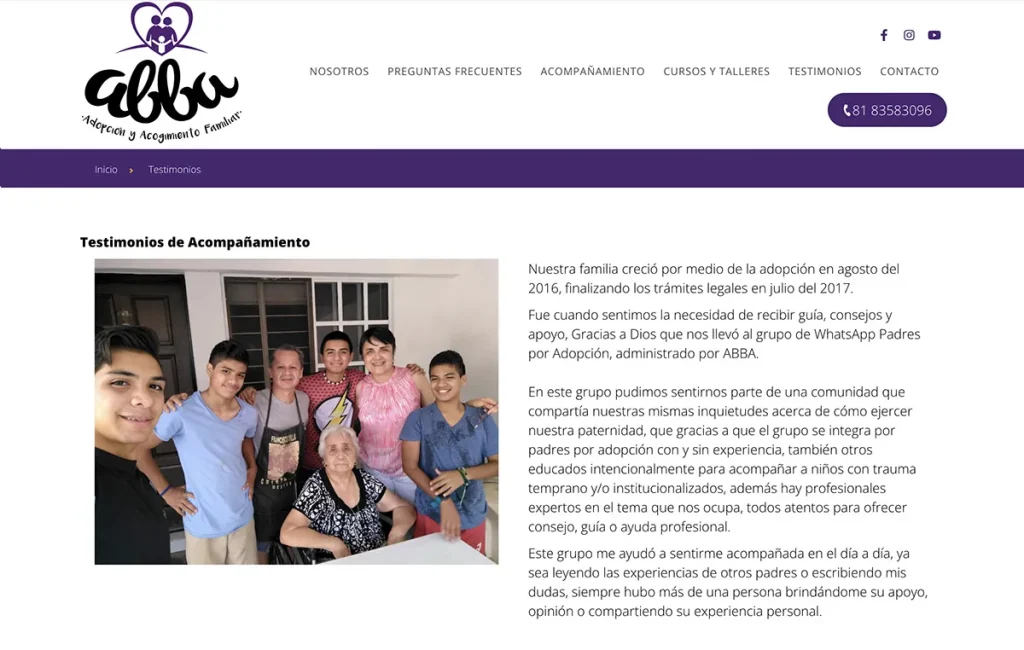 Abba Adopción 8 diseno De paginas web profesionales en monterrey 2
