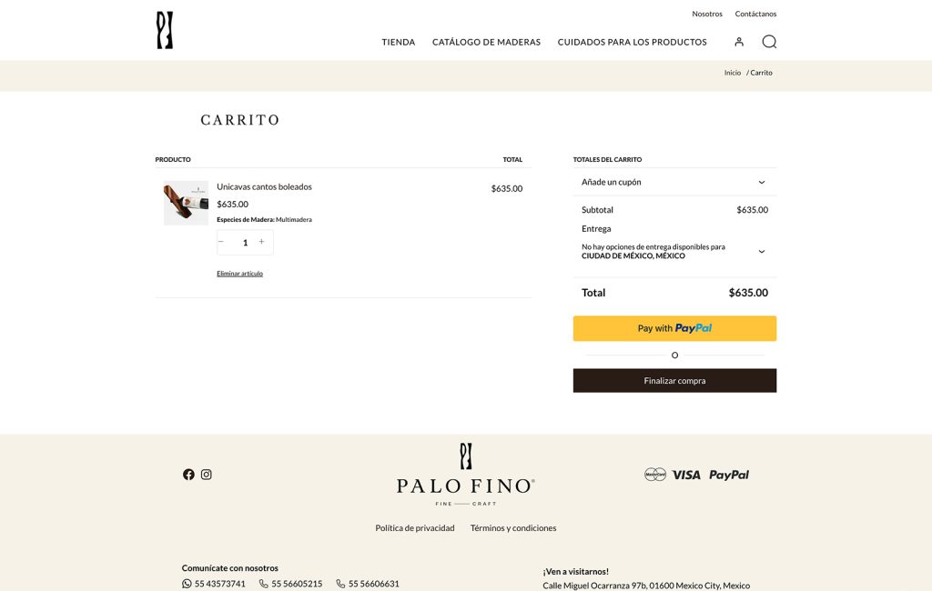Palo Fino 8 diseno de tienda en linea
