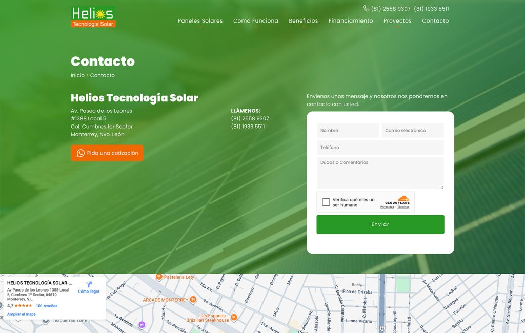 Helios Tecnología 10 creador de paginas web monterrey