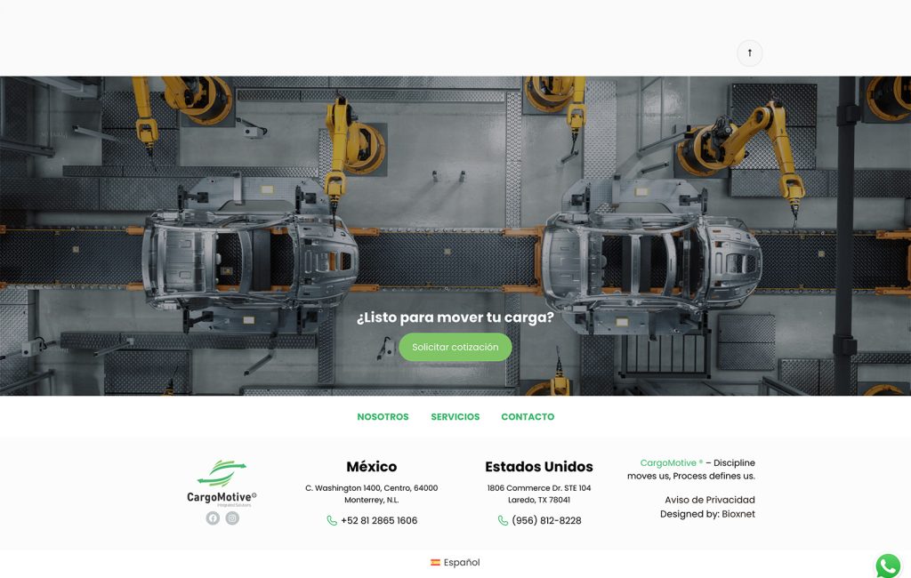 Cargo Motive 10 diseño De sitios web monterrey