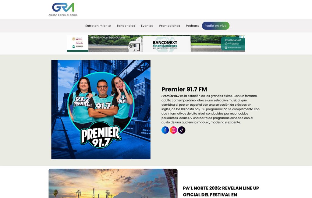 Bioxnet - Diseño de Páginas Web Monterrey | Grupo Radio Alegría