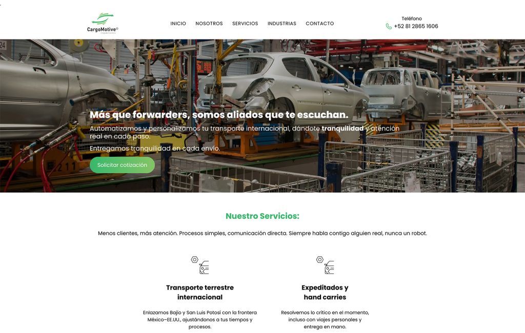 Cargo Motive 4 empresa de diseño web en monterrey