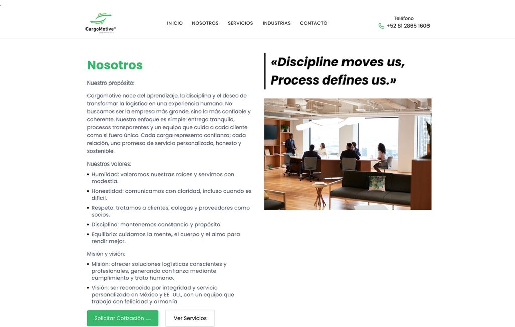Cargo Motive 5 empresas de diseño web en monterrey