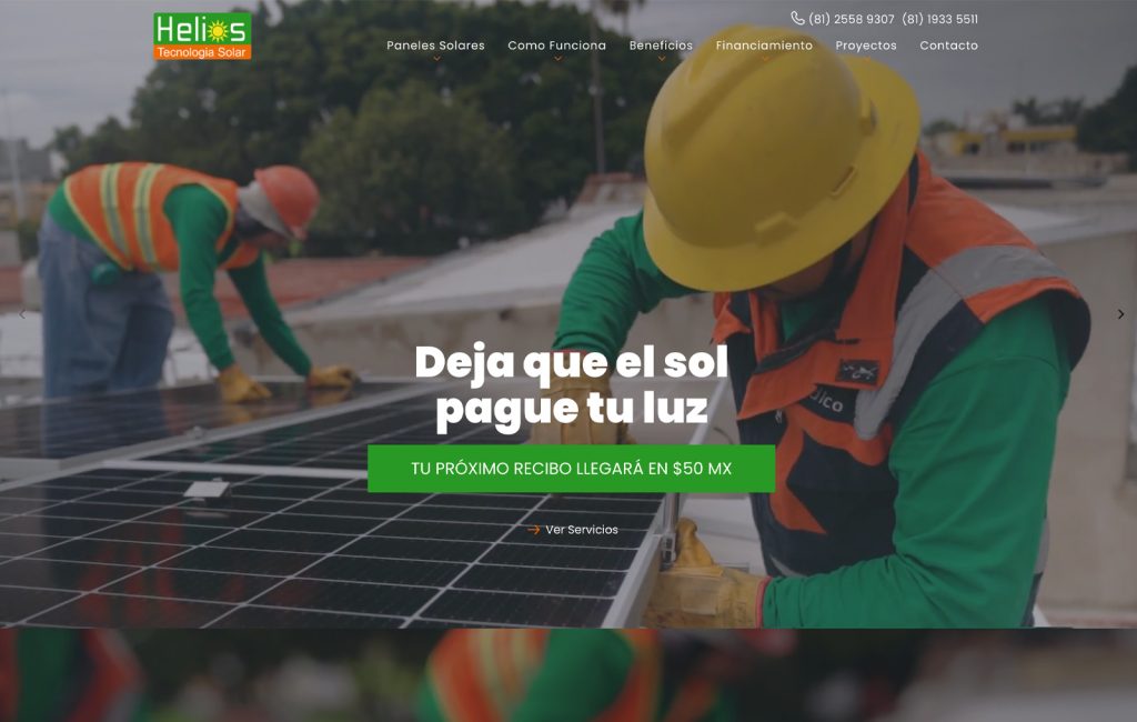 Helios Tecnología 5 sitios web en monterrey