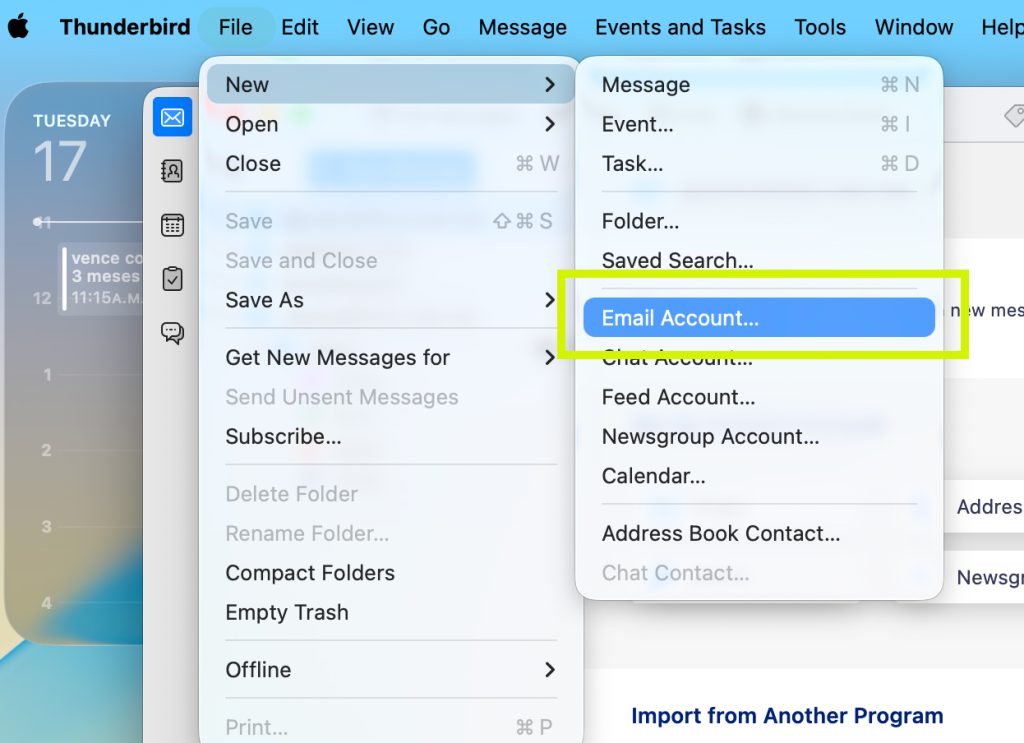 thunderbird1 como dar de alta correo en thunderbird