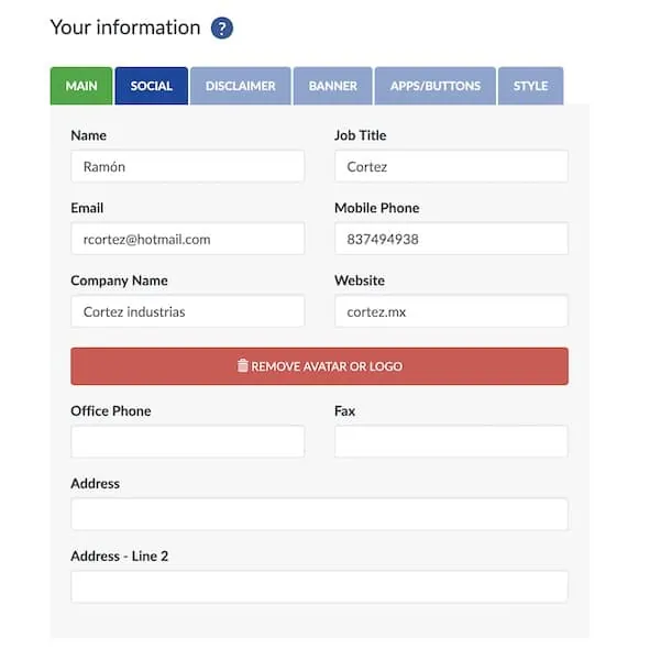 firma html para iphone