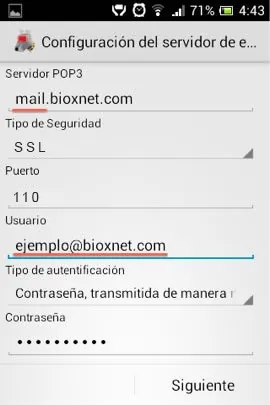 Como configurar correo en Android con K9 5 mailservers k9