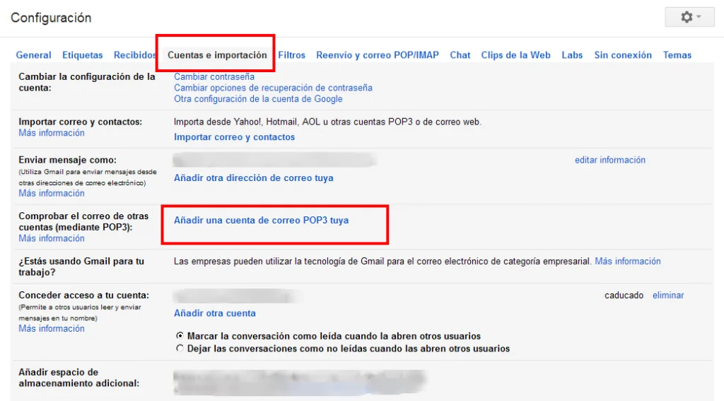 Configurar cuenta de correo de empresa en Gmail 3 Configurar cuenta de correo externo Gmail