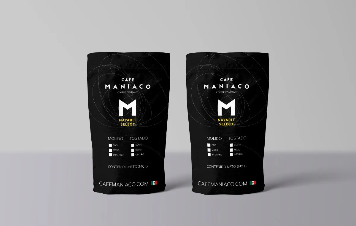Café Maniaco 1 diseño de empaque