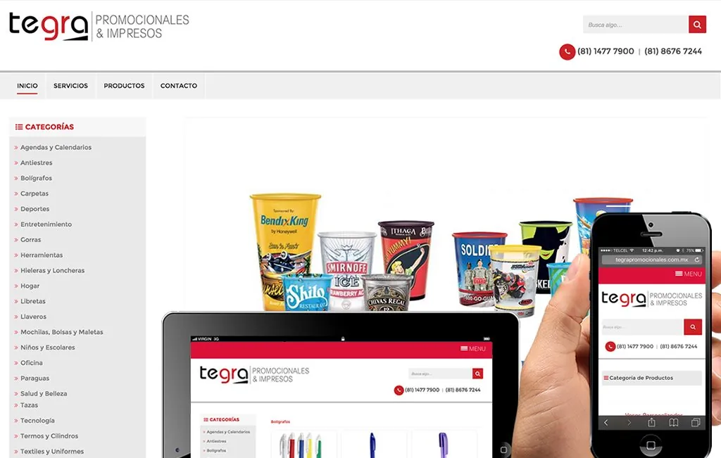 diseno de sitio web articulos promocionales