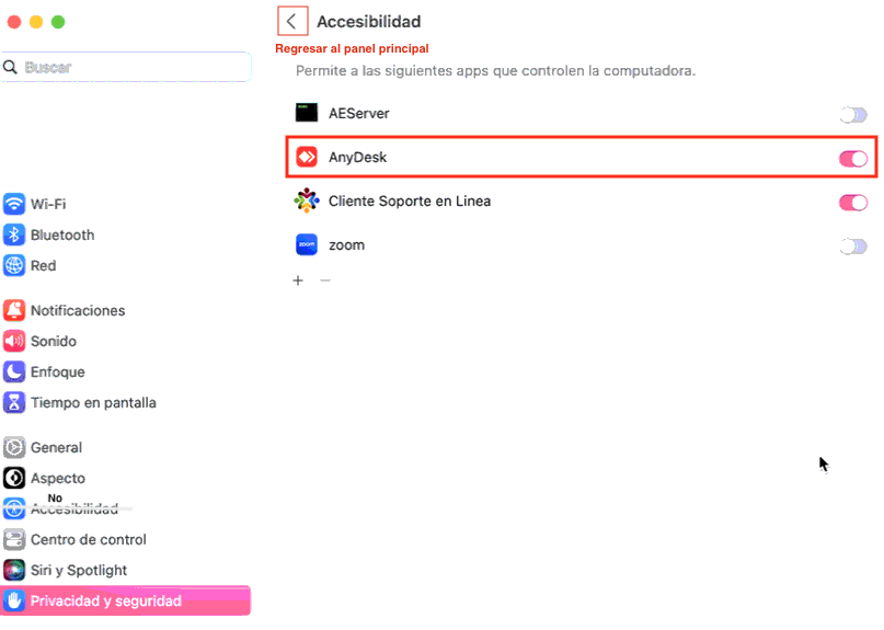 Bioxnet - Diseño de Páginas Web Monterrey | Como dar permisos a AnyDesk en Mac