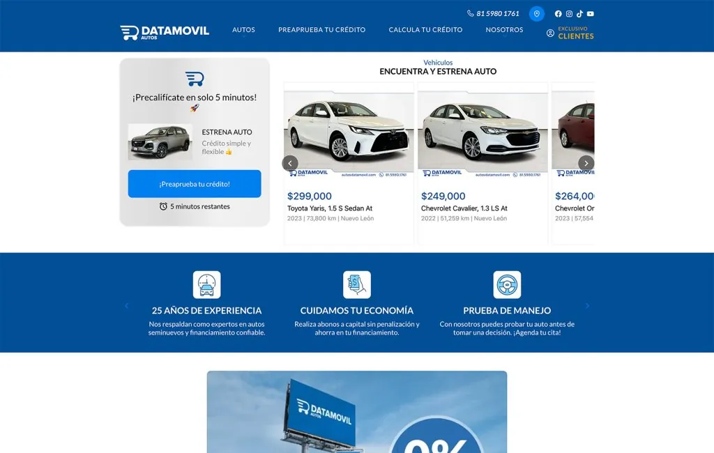 Bioxnet - Diseño de Páginas Web Monterrey | Autos Datamovil